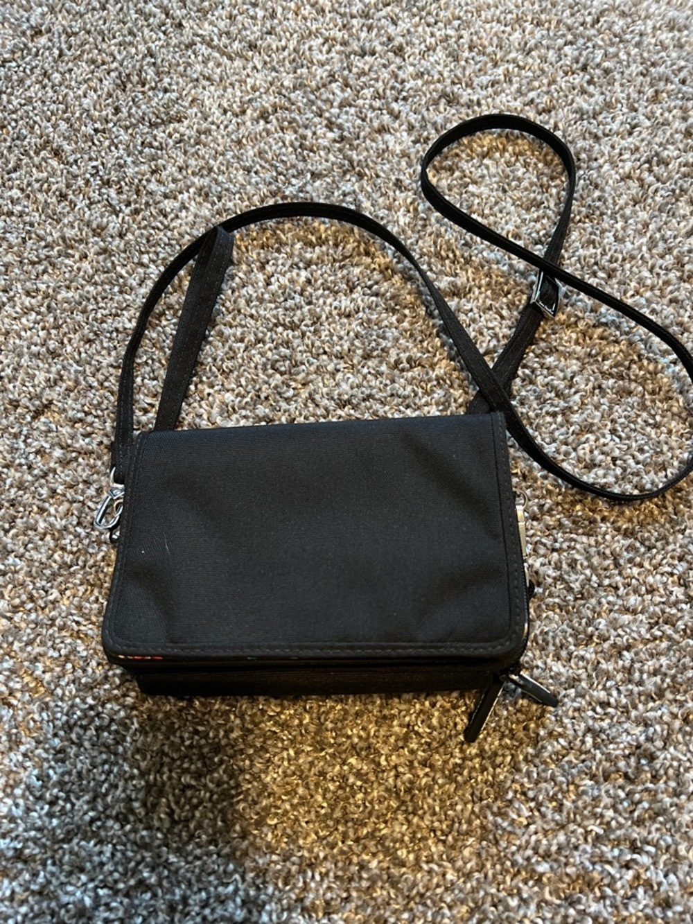 Vera Bradley Black Crossbody Bag with Adjustable Strap
